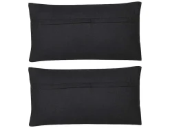 OZAIA Huistextiel-Set Van 2 Katoenen En Jute Kussens - 30 X 60 Cm - Naturel En Zwart - Natura