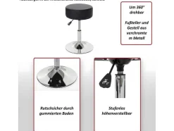 Vente-unique Kruk-Set Van 2 Krukken Mcw-C22, Imitatie Suede, Vintage Grijs