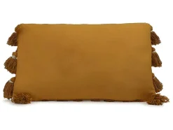 OZAIA Huistextiel-Set Van 2 Kussens Met Pompons Aspen - Getuft Katoen - 30 X 50 Cm - Bronze