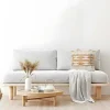 OZAIA Huistextiel-Set Van 2 Kussens Van Katoen Met Franjes Karius - 40 X 40 Cm - Geel En Beige