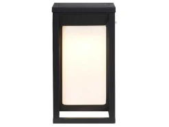 SOLARGEO Tuinlamp-Set Van 2 Led-Buitenwandlampen Op Zonne-Energie - L. 15 X H. 30 Cm - Metaal - Zwart - Fozzano