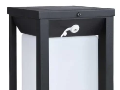 SOLARGEO Tuinlamp-Set Van 2 Led-Buitenwandlampen Op Zonne-Energie - L. 15 X H. 30 Cm - Metaal - Zwart - Fozzano