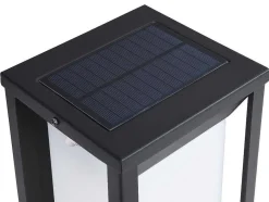 SOLARGEO Tuinlamp-Set Van 2 Led-Buitenwandlampen Op Zonne-Energie - L. 15 X H. 30 Cm - Metaal - Zwart - Fozzano