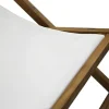 MYLIA Ligstoel-Set Van 2 Ligbedden In Wit En Naturel Acaciahout Prato - Opvouwbaar