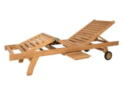 MYLIA Ligstoel-Set Van 2 Ligbedden Met Verschillende Standen In Teak - Licht Hout - Byblos Ii Van