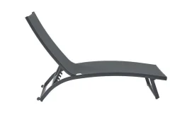 MYLIA Ligstoel-Set Van 2 Ligstoelen Met Verschillende Standen Van Aluminium En Textileen - Antraciet - Saranda Van