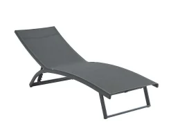 MYLIA Ligstoel-Set Van 2 Ligstoelen Met Verschillende Standen Van Aluminium En Textileen - Antraciet - Saranda Van
