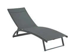 MYLIA Ligstoel-Set Van 2 Ligstoelen Met Verschillende Standen Van Aluminium En Textileen - Antraciet - Saranda Van