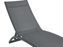 MYLIA Ligstoel-Set Van 2 Ligstoelen Met Verschillende Standen Van Aluminium En Textileen - Antraciet - Saranda Van