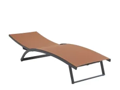 MYLIA Ligstoel-Set Van 2 Ligstoelen Met Verschillende Standen Van Aluminium En Textileen - Terracotta - Saranda Van