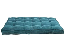 OZAIA Huistextiel-Set Van 1 Matras + 2 Palletkussens Van Ribfluweel - Blauw - Baila