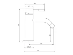 Shower & Design Kraan-Set Van 2 Mechanische Mengkranen Met Ronde Vorm Van Geborsteld Roestvrij Staal - Mat Zwart - H17 Cm - Salavan