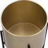 OZAIA Decoratieobject Voor Binnen-Set Van 2 Metalen Bloempotten - D25 X H39 En D23 X H35,5 - Goud En Zwart - Edmee