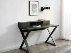 OZAIA Wandlamp-Set Van 2 Metalen Wandlampen In Vintage Stijl - L24 X H14,5 Cm - Zwart En Goudkleurig - Otilie