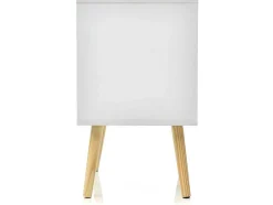ModernLuxe Nachtkastje-Set Van 2 Nachtkastjes - 1 Lade En 1 Nis - Wit
