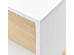 ModernLuxe Nachtkastje-Set Van 2 Nachtkastjes - 1 Lade En 1 Nis - Wit