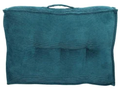 OZAIA Huistextiel-Set Van 2 Palletkussens Van Ribfluweel - L60 X D40 Cm - Blauw - Baila