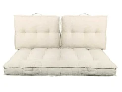 OZAIA Huistextiel-Set Van 2 Palletkussens Van Ribfluweel - L60 X D40 Cm - Beige - Baila