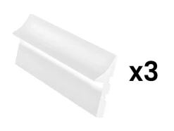 Vente-unique Plint-Set Van 3 Plinten Van Polystyreen L290 X H15 Cm Wit - Radeno