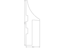 Vente-unique Plint-Set Van 3 Plinten Van Polystyreen L290 X H15 Cm Wit - Radeno