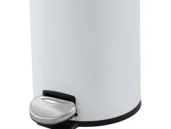 OZAIA Keukenaccessoire En -Opbergruimte-Set Van 2 Roestvrijstalen Pedaalemmers Pira - 30L En 3L - Wit En Goudkleurig