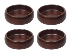 OZAIA Tafelservies-Set Van 4 Schaaltjes - D13 X H4 Cm - Mangohout - Naturel - Valisa