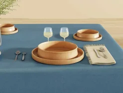 OZAIA Textiel Voor Eettafel-Set Van 4 Servetten Met Franje - Katoen - 45 X 45 Cm - Beige - Pola