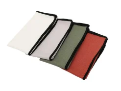 OZAIA Textiel Voor Eettafel-Set Van 4 Servetten Van Katoen En Linnen - 45 X 45 Cm - Taupegrijs - Borina