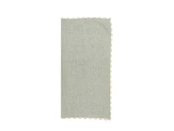 OZAIA Textiel Voor Eettafel-Set Van 4 Servetten Van Katoen - 45 X 45 Cm - Groen - Beige Rand - Loania