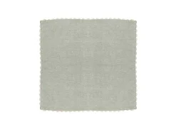 OZAIA Textiel Voor Eettafel-Set Van 4 Servetten Van Katoen - 45 X 45 Cm - Groen - Beige Rand - Loania