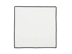 OZAIA Textiel Voor Eettafel-Set Van 4 Servetten Van Katoen En Linnen - 45 X 45 Cm - Gebroken Wit - Borina