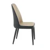 Vente-unique Stoel-Set Van 2 Stoelen In Kunstleer En Metaal - Beige En Antraciet - Mildura