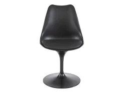Vente-unique Stoel-Set Van 2 Stoelen In Polypropeen, Kunstleer En Metaal - Zwart - Xafy