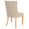 Vente-unique Stoel-Set Van 2 Stoelen Jolia - Stof En Houten Poten - Beige