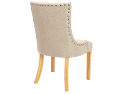 Vente-unique Stoel-Set Van 2 Stoelen Jolia - Stof En Houten Poten - Beige