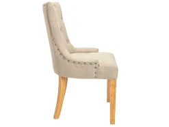 Vente-unique Stoel-Set Van 2 Stoelen Jolia - Stof En Houten Poten - Beige