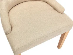 Vente-unique Stoel-Set Van 2 Stoelen Jolia - Stof En Houten Poten - Beige