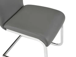 Vente-unique Stoel-Set Van 4 Stoelen Lirica - Grijs Kunstleer