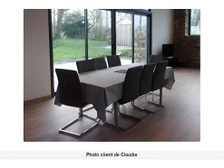 Vente-unique Stoel-Set Van 4 Stoelen Lirica - Grijs Kunstleer