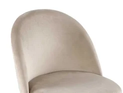 Vente-unique Stoel-Set Van 2 Stoelen Melbourne - Fluweel En Goudkleurig Metaal - Beige
