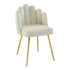 PASCAL MORABITO Stoel-Set Van 2 Stoelen Van Bouclestof En Goudkleurig Metaal - Cremewit - Altinam Van