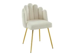PASCAL MORABITO Stoel-Set Van 2 Stoelen Van Bouclestof En Goudkleurig Metaal - Cremewit - Altinam Van