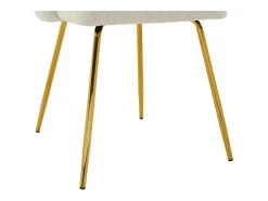 PASCAL MORABITO Stoel-Set Van 2 Stoelen Van Bouclestof En Goudkleurig Metaal - Cremewit - Altinam Van