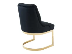 PASCAL MORABITO Stoel-Set Van 6 Stoelen Van Velours En Goudkleurig Roestvrij Staal - Zwart - Porilaso Van
