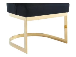 PASCAL MORABITO Stoel-Set Van 6 Stoelen Van Velours En Goudkleurig Roestvrij Staal - Zwart - Porilaso Van