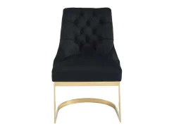 PASCAL MORABITO Stoel-Set Van 6 Stoelen Van Velours En Goudkleurig Roestvrij Staal - Zwart - Porilaso Van