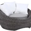 MYLIA Loungeset-Set Van 2 Tuinfauteuils Van Gevlochten Hars - Grijs - Whiteheaven