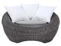 MYLIA Loungeset-Set Van 2 Tuinfauteuils Van Gevlochten Hars - Grijs - Whiteheaven