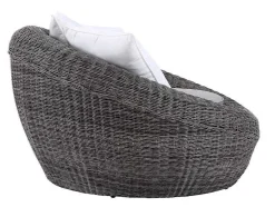 MYLIA Loungeset-Set Van 2 Tuinfauteuils Van Gevlochten Hars - Grijs - Whiteheaven