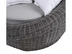 MYLIA Loungeset-Set Van 2 Tuinfauteuils Van Gevlochten Hars - Grijs - Whiteheaven